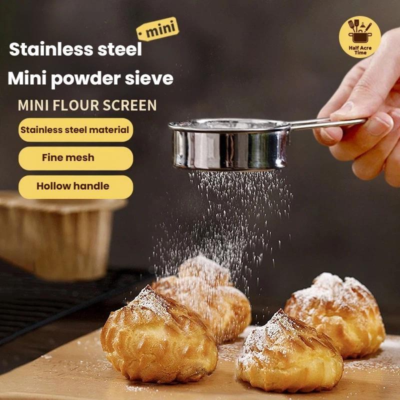 Premium 304 Stainless Steel Flour Sifter 40 Mesh Fine Baking Sieve for Smooth, Clump-Free Mixing