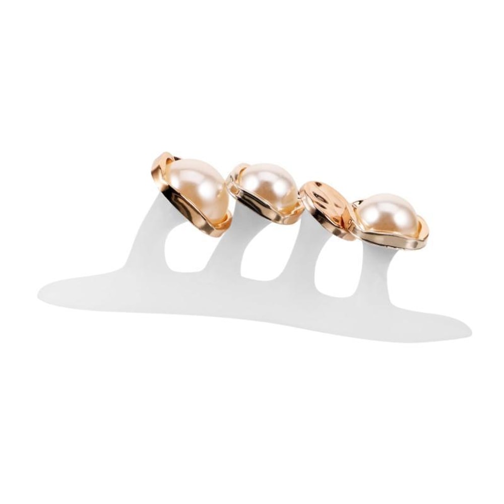 Pearl Comfort Silicone Toe Separators for Pedicure and Nail Polish Application