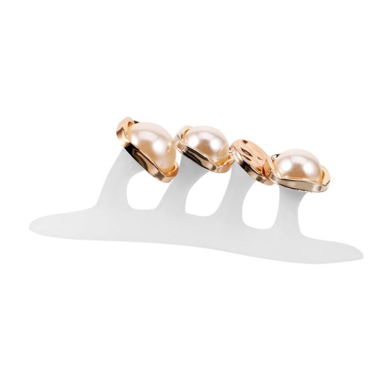 Pearl Comfort Silicone Toe Separators for Pedicure and Nail Polish Application