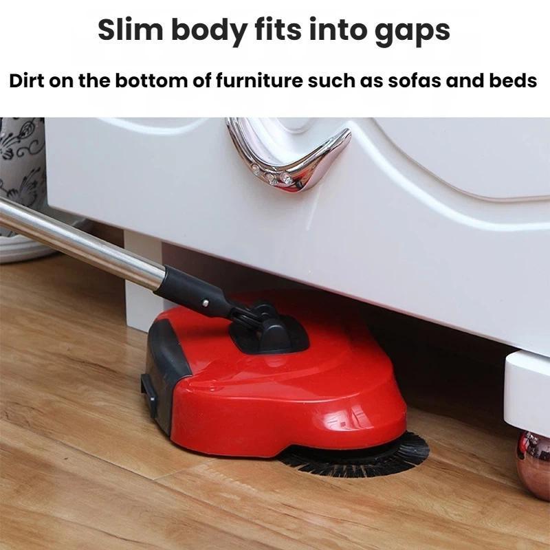 Push Vacuum Sweeper With Dustbin For Under Furniture Cleaning 5