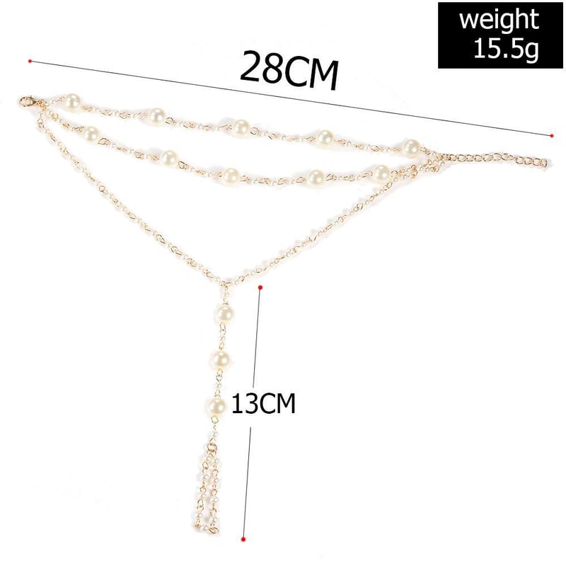 Elegant Pearl Barefoot Anklet For Beach Weddings And Resort Glamour 2