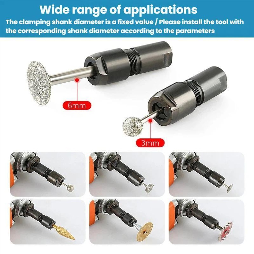 Angle Grinder Conversion Kit Straight Grinder Chuck Adapter For Polishing Sanding Grinding 2