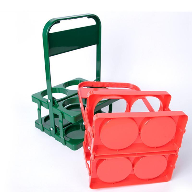 Collapsible 4Bottle Drink Carrier With Handle Portable Bottle Carrier For Beer Soda Wine 2
