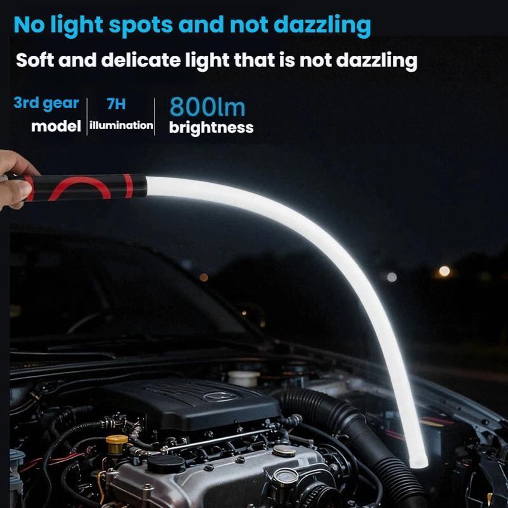 Flexible LED Work Light Rechargeable Mechanic Inspection Light for Auto Repair & Outdoor Use