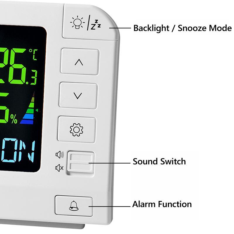 Color Weather Station Atomic Clock With Outdoor Sensor And Indoor Outdoor Thermometer 4