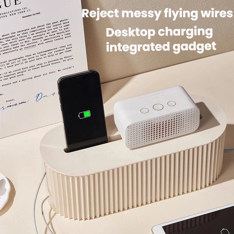Minimalist Cable Management Box For Desk Cord Organization Power Strip Storage 2