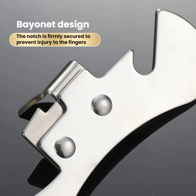 Stainless Steel Can Opener & Bottle Opener, Compact Heavy Duty Kitchen Tool