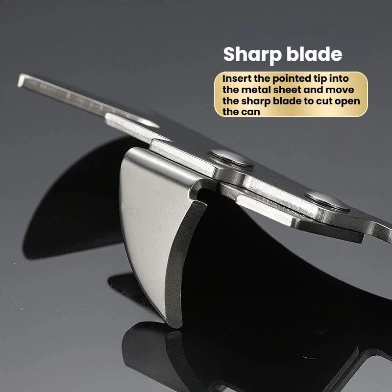 Stainless Steel Can Opener & Bottle Opener, Compact Heavy Duty Kitchen Tool