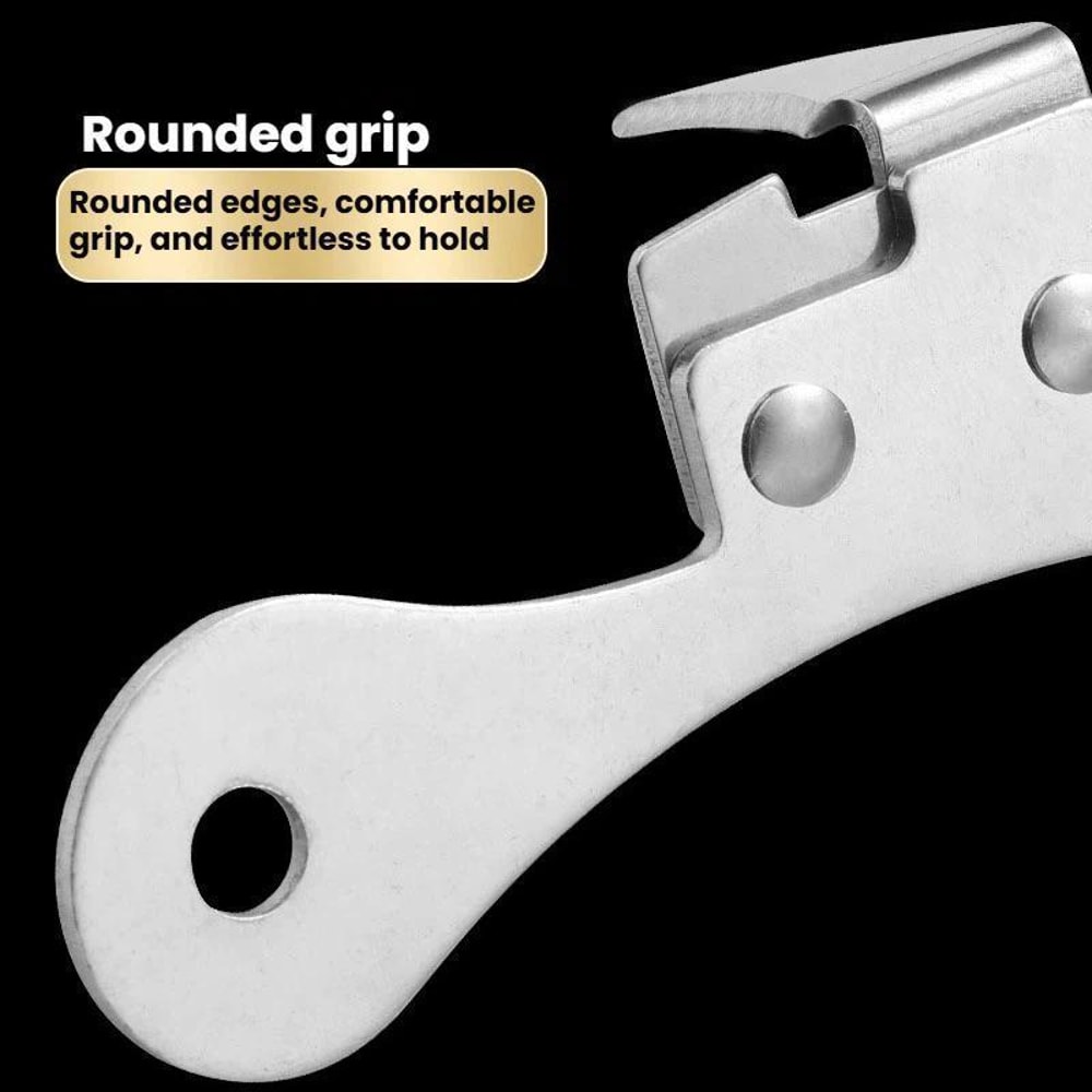 Stainless Steel Can Opener & Bottle Opener, Compact Heavy Duty Kitchen Tool