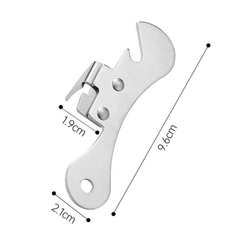Stainless Steel Can Opener & Bottle Opener, Compact Heavy Duty Kitchen Tool