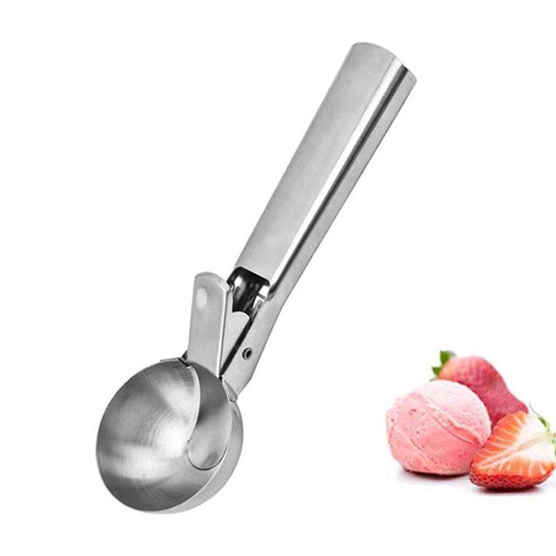 Premium Ice Cream Scoop Fruit Ball Scooper Stainless Steel Trigger Release Kitchen Tool 1