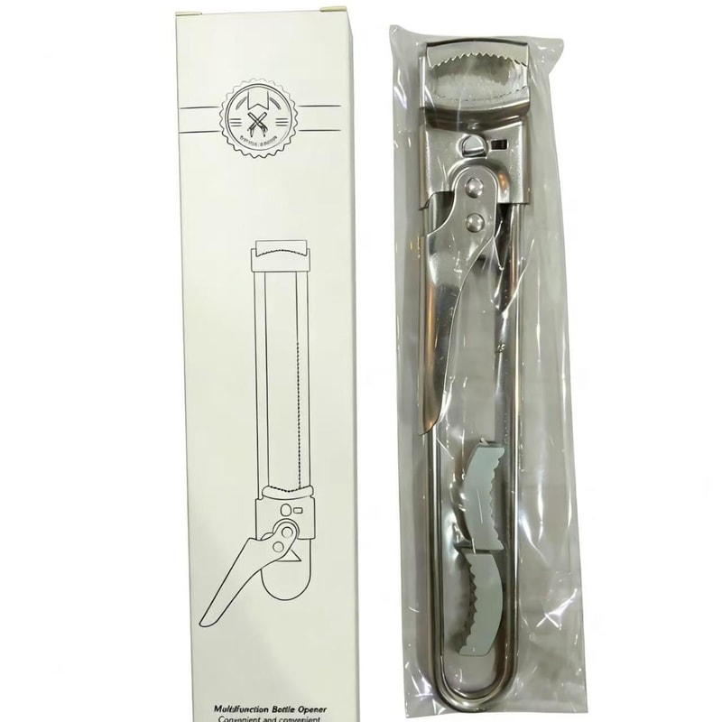 Adjustable Stainless Steel Jar & Bottle Opener for Weak Hands and Tight Lids