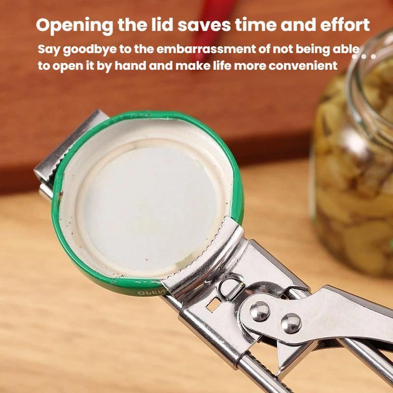 Adjustable Stainless Steel Jar & Bottle Opener for Weak Hands and Tight Lids