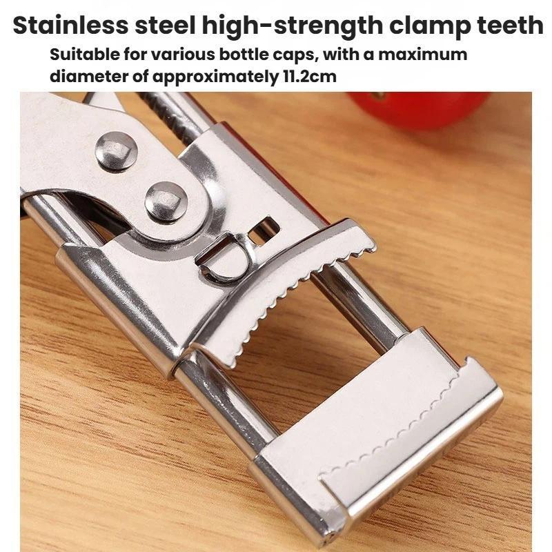 Adjustable Stainless Steel Jar & Bottle Opener for Weak Hands and Tight Lids