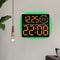 RGB LED Digital Wall Clock With Large Display Dual Alarm Timer Auto Dimming Night Light 0