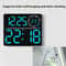 RGB LED Digital Wall Clock With Large Display Dual Alarm Timer Auto Dimming Night Light 1