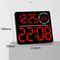 RGB LED Digital Wall Clock With Large Display Dual Alarm Timer Auto Dimming Night Light 8