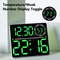 RGB LED Digital Wall Clock With Large Display Dual Alarm Timer Auto Dimming Night Light 3