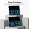 RGB LED Digital Wall Clock With Large Display Dual Alarm Timer Auto Dimming Night Light 4
