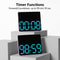 RGB LED Digital Wall Clock With Large Display Dual Alarm Timer Auto Dimming Night Light 4