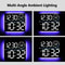 RGB LED Digital Wall Clock With Large Display Dual Alarm Timer Auto Dimming Night Light 6