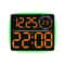 RGB LED Digital Wall Clock With Large Display Dual Alarm Timer Auto Dimming Night Light 9