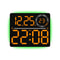 RGB LED Digital Wall Clock With Large Display Dual Alarm Timer Auto Dimming Night Light 9