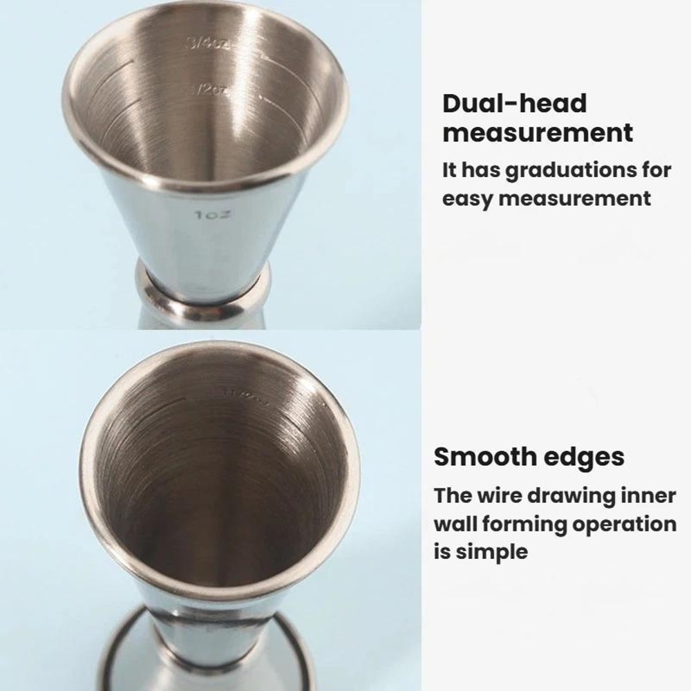 Premium Stainless Steel Cocktail Jigger 30/60ml Double-Sided Measuring Cup
