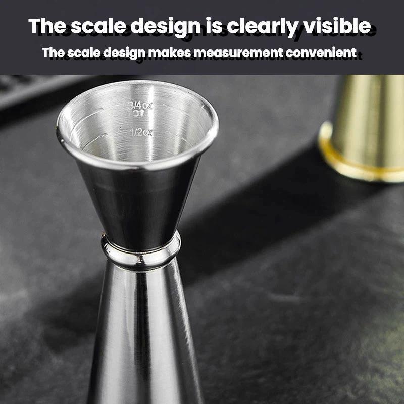 Premium Stainless Steel Cocktail Jigger 30/60ml Double-Sided Measuring Cup