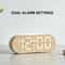 Smart LED Digital Alarm Clock with Night Light, Dual Alarms, Date & Temperature Display