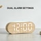 Smart LED Digital Alarm Clock with Night Light, Dual Alarms, Date & Temperature Display
