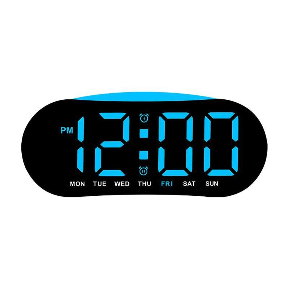 Smart LED Digital Alarm Clock with Night Light, Dual Alarms, Date & Temperature Display