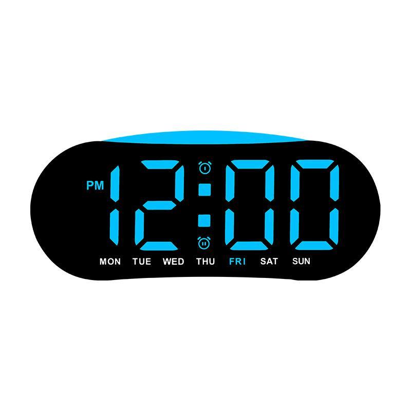 Smart LED Digital Alarm Clock with Night Light, Dual Alarms, Date & Temperature Display