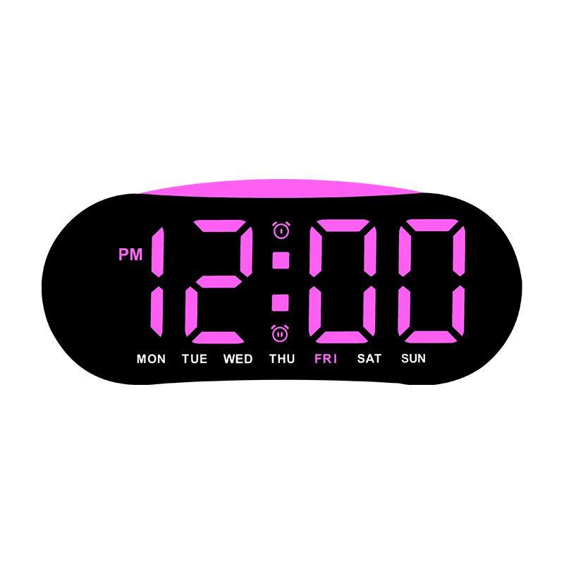 Smart LED Digital Alarm Clock with Night Light, Dual Alarms, Date & Temperature Display