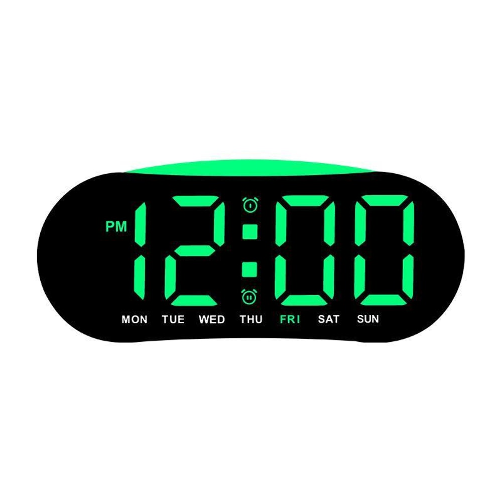 Smart LED Digital Alarm Clock with Night Light, Dual Alarms, Date & Temperature Display