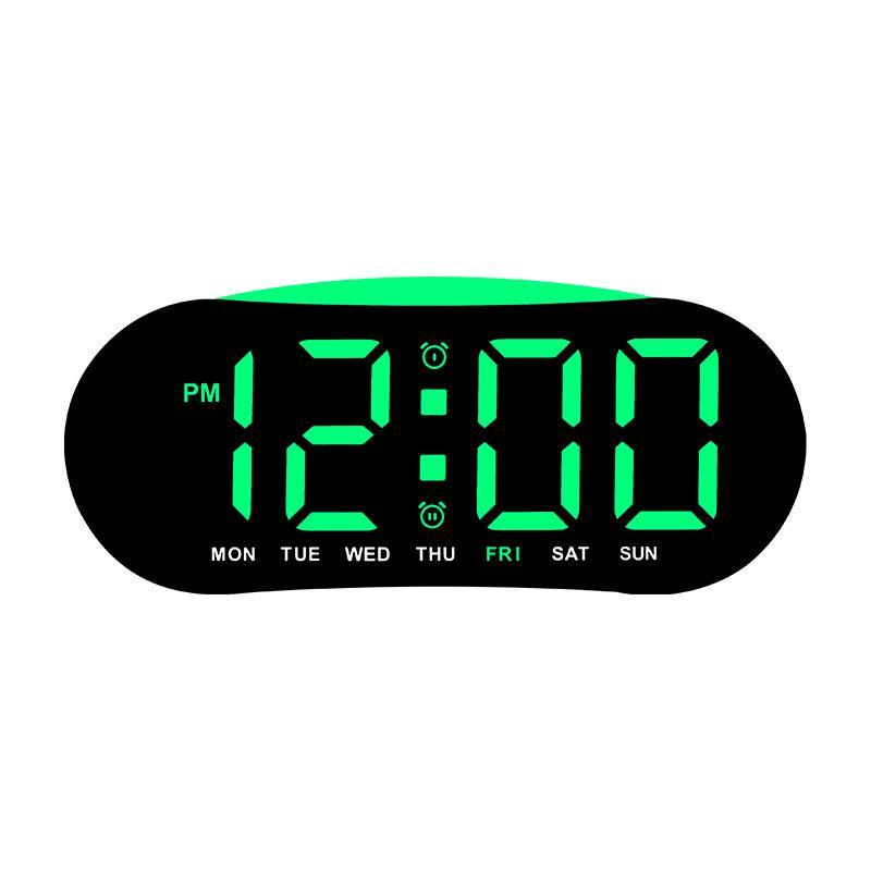 Smart LED Digital Alarm Clock with Night Light, Dual Alarms, Date & Temperature Display