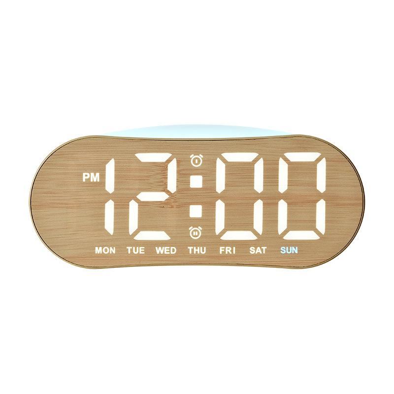 Smart LED Digital Alarm Clock with Night Light, Dual Alarms, Date & Temperature Display