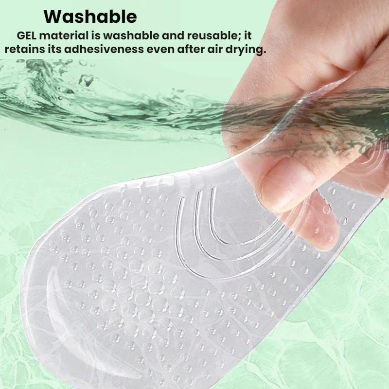 Arch Support Insoles for High Heels, Shock Absorbing Silicone Half Insoles