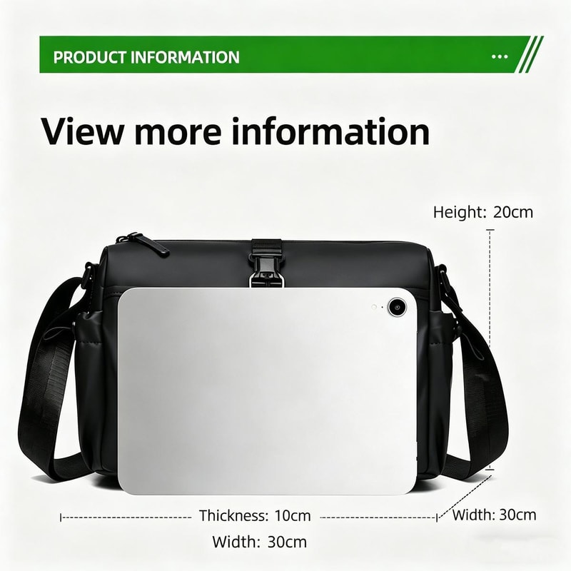 Men Sling Bag Large Capacity Chest Pack With Magnetic Buckle Expandable Gear Holder 8