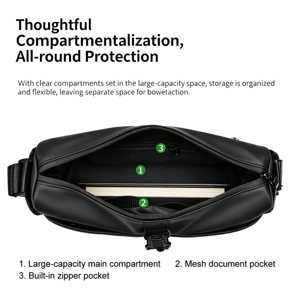 Men Sling Bag Large Capacity Chest Pack With Magnetic Buckle Expandable Gear Holder 3
