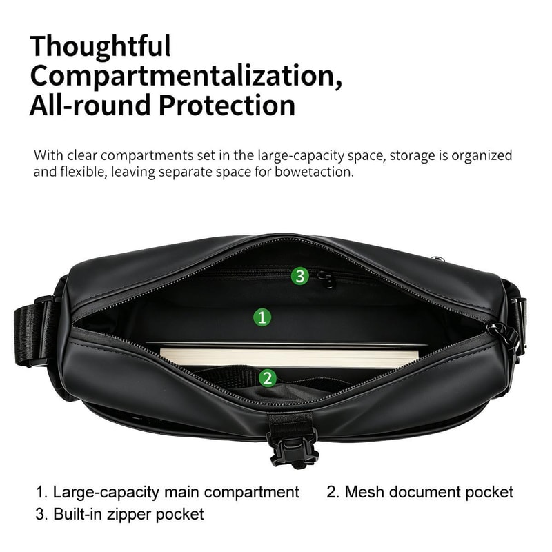 Men Sling Bag Large Capacity Chest Pack With Magnetic Buckle Expandable Gear Holder 3