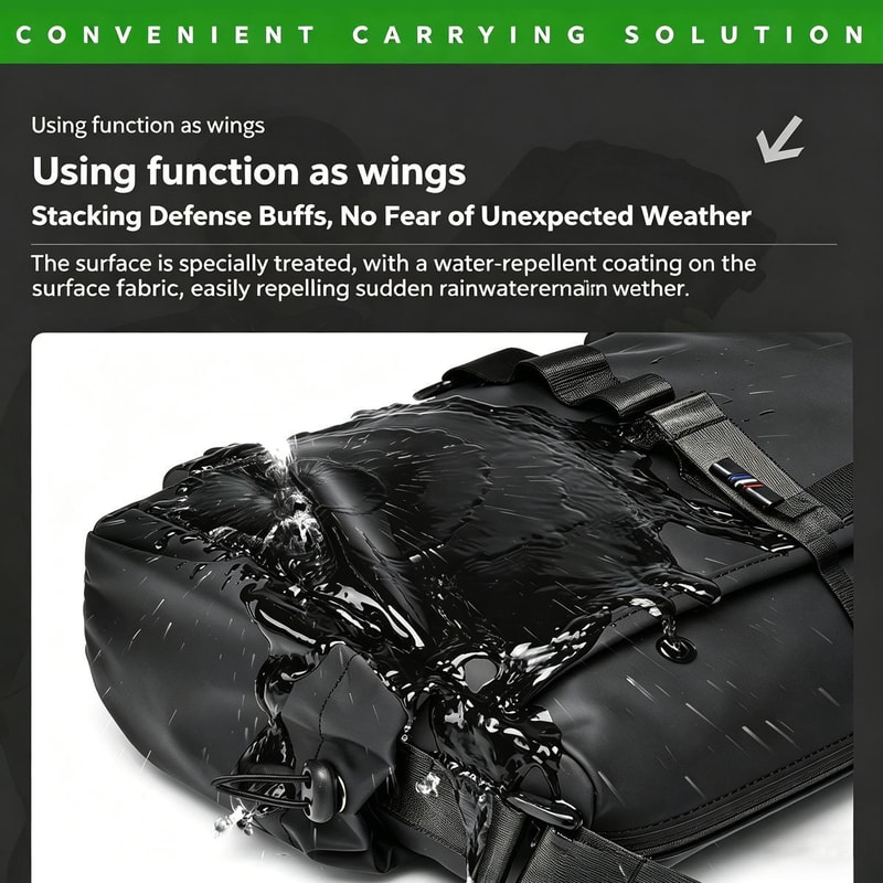 Men Sling Bag Large Capacity Chest Pack With Magnetic Buckle Expandable Gear Holder 5