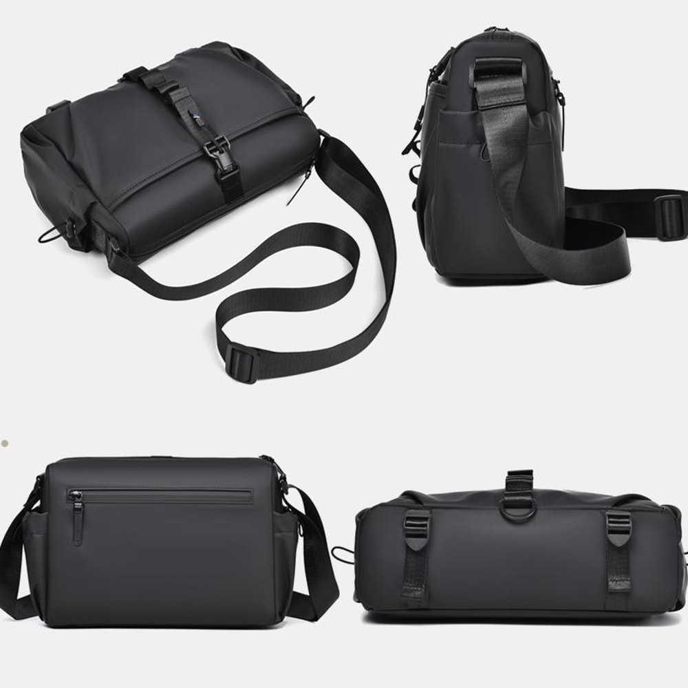 Men Sling Bag Large Capacity Chest Pack With Magnetic Buckle Expandable Gear Holder 7