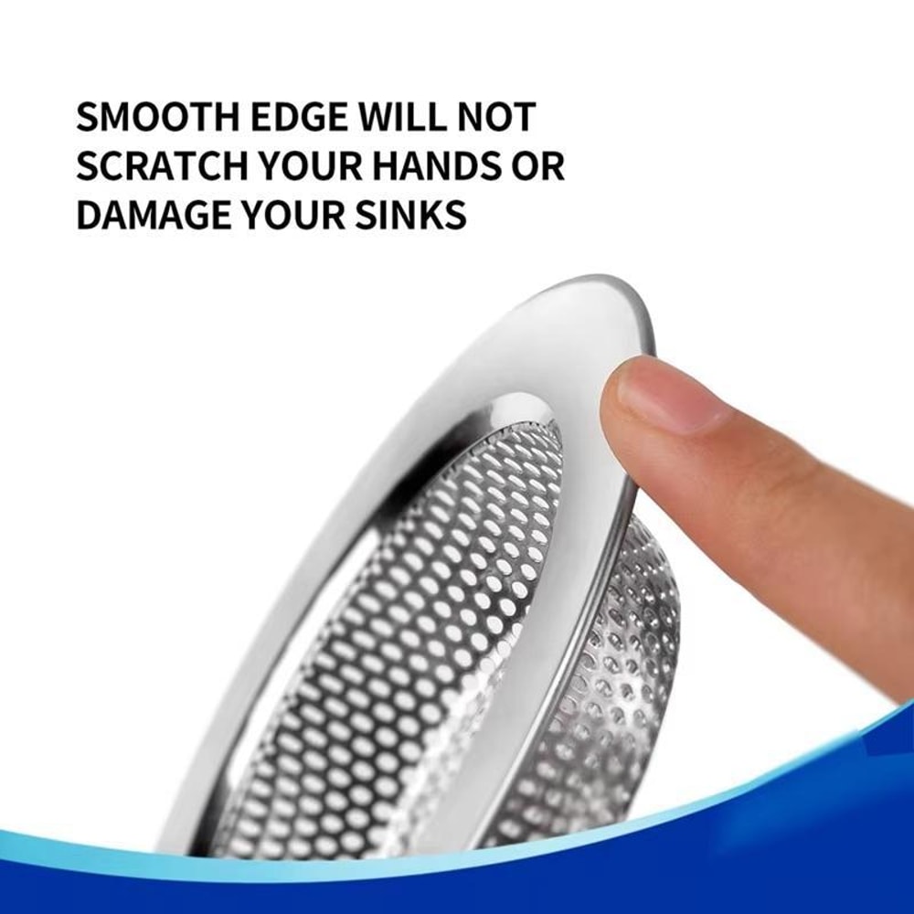 Wide Rim Stainless Steel Sink Strainer Food Catcher Drain Filter for Kitchen Sinks