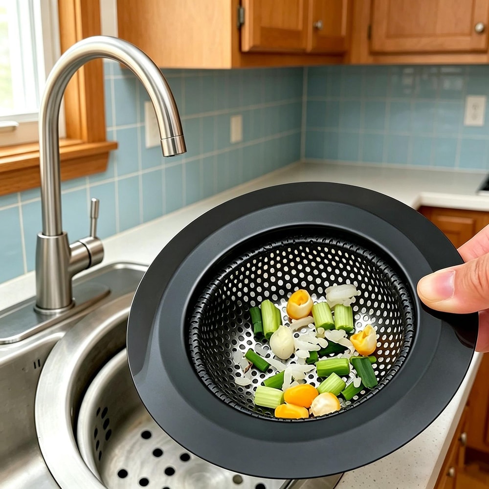 Wide Rim Stainless Steel Sink Strainer Food Catcher Drain Filter for Kitchen Sinks