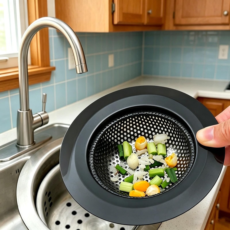 Wide Rim Stainless Steel Sink Strainer Food Catcher Drain Filter for Kitchen Sinks
