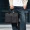 Waterproof Laptop Briefcase Messenger Bag For Men With Luggage Strap And MultiPocket Business Stora 0