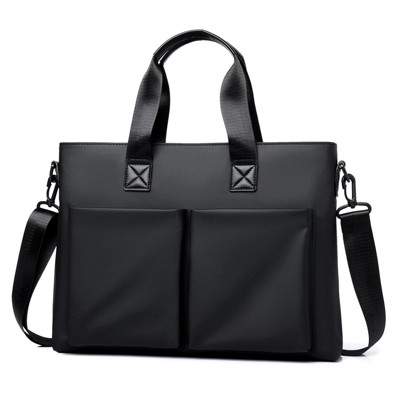 Waterproof Laptop Briefcase Messenger Bag For Men With Luggage Strap And MultiPocket Business Stora 8