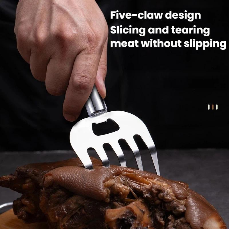 Stainless Steel Meat Shredder Claws BBQ Bear Claw Hand Guard for Pulled Pork, Chicken & Meal Prep