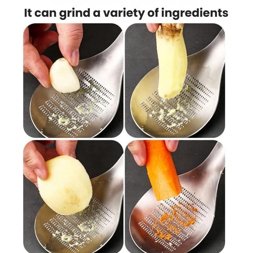 Stainless Steel Garlic Press Ginger Grinder Manual Kitchen Masher Tool 3